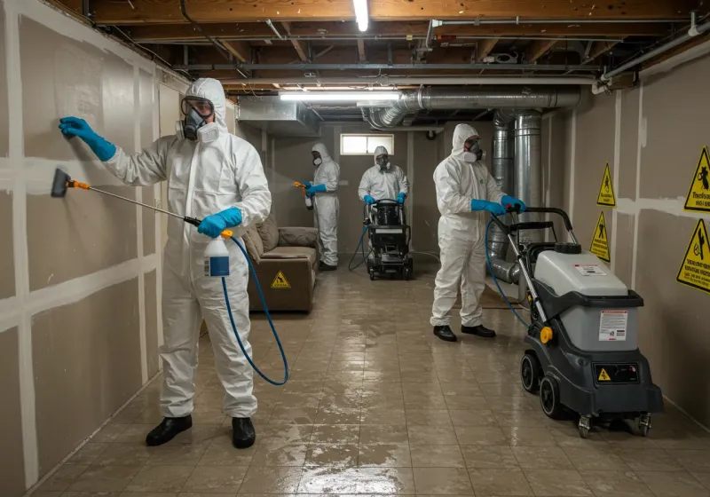 Basement Moisture Removal and Structural Drying process in Grand Forks County, ND